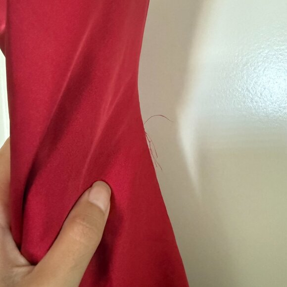 NWT! Astr the Label Gaia Cowl Neck Satin Midi dress sz XS event cocktail flaws - Picture 9 of 16